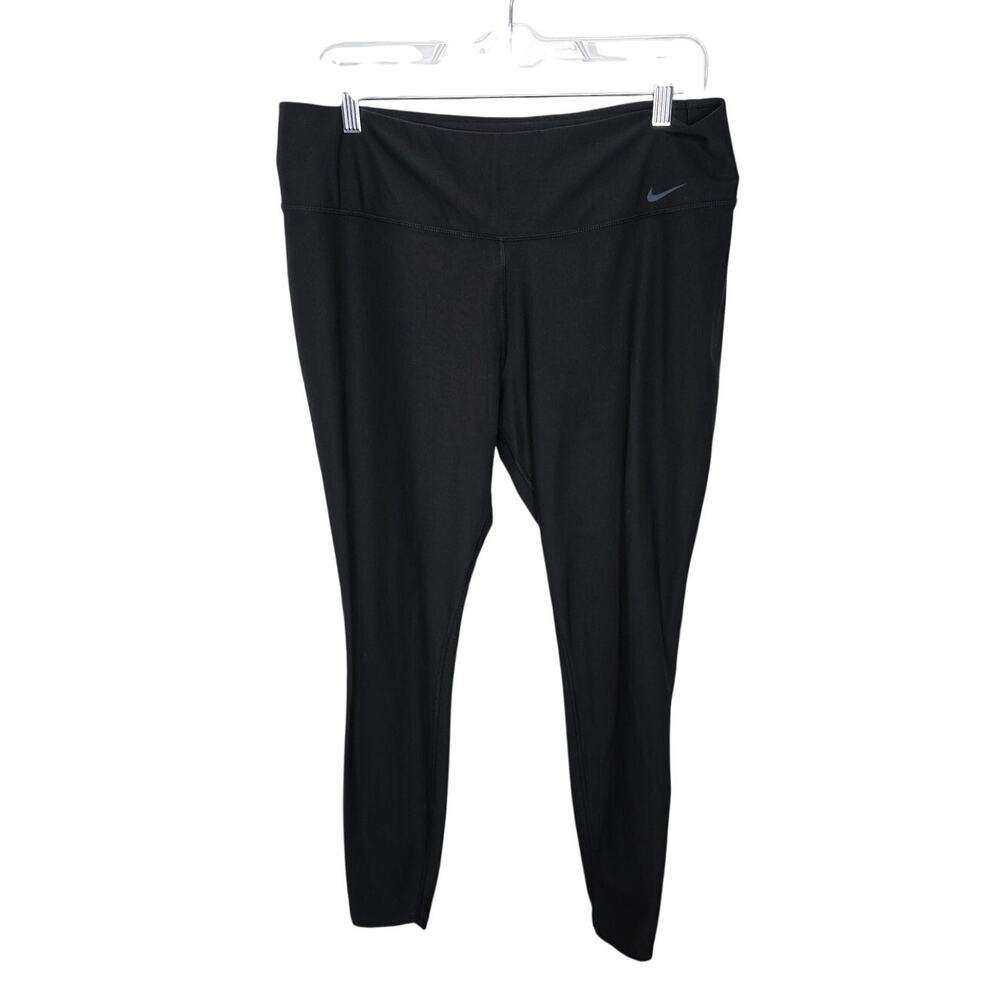 Nike Women's Black  Dri Fit High Rise Compression Leggings Athletic Yoga Size XL